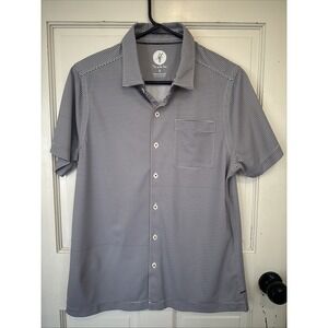 Toes On The Nose Mens Size Small Knit Myrtle Beach Performance‎ Button-Up Blue